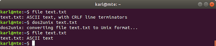 Linux Text Tools Dos2unix