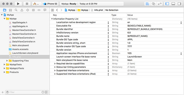 Macos App Bundles Info Plist Xcode