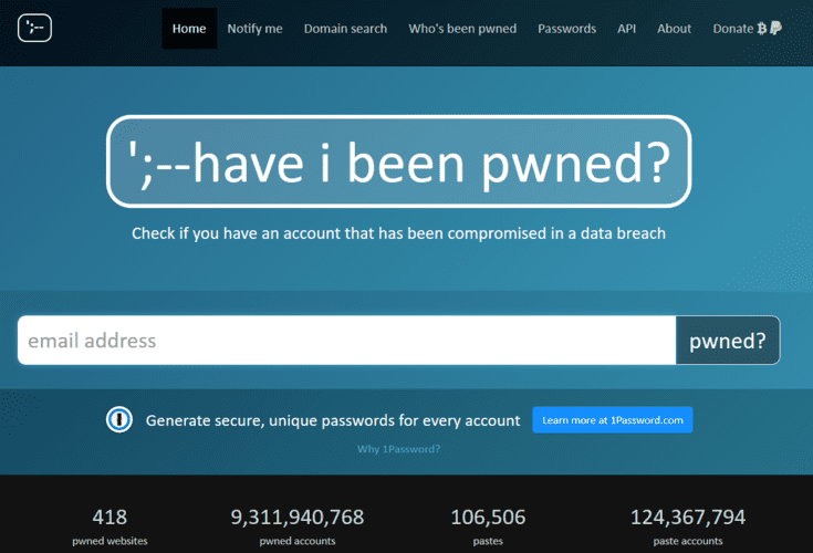 Monitor Email Breaches Haveibeenpwned
