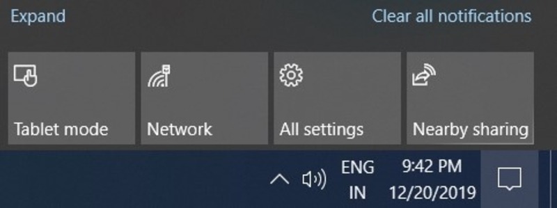 Windows Keyboard Notification Page