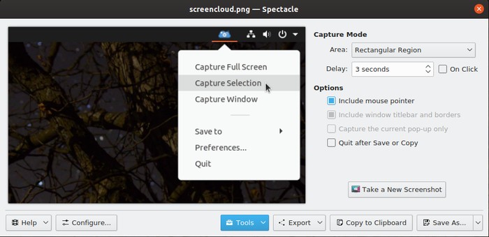 8 Linux Screenshot Tools Spectacle