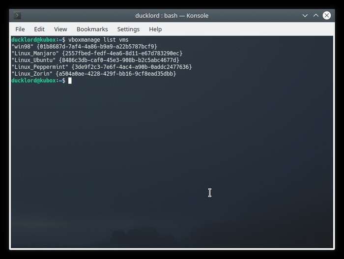 Change Virtualbox Uuid Vboxmanage List Vms