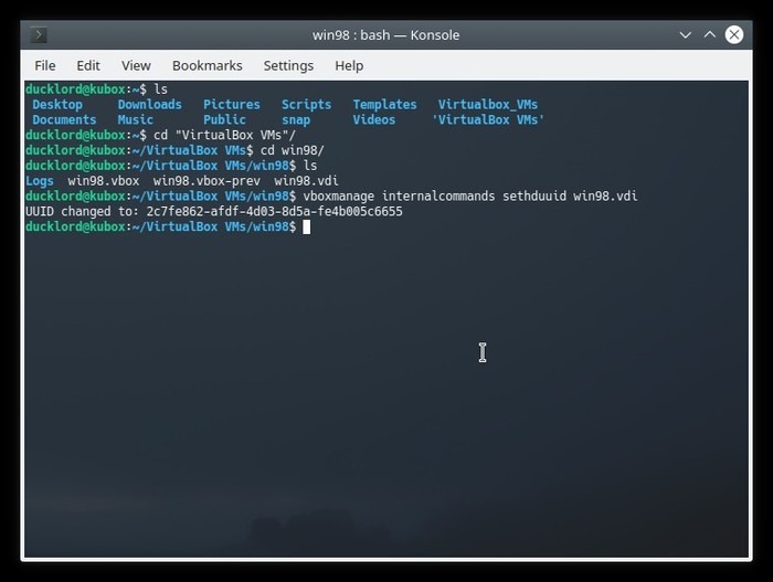 Change Virtualbox Uuid Vboxmanage Sethduuid