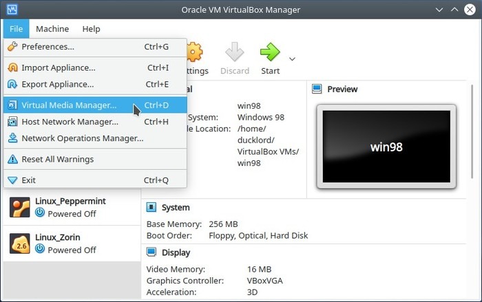 Change Virtualbox Uuid Virtualbox Virtual Media Manager