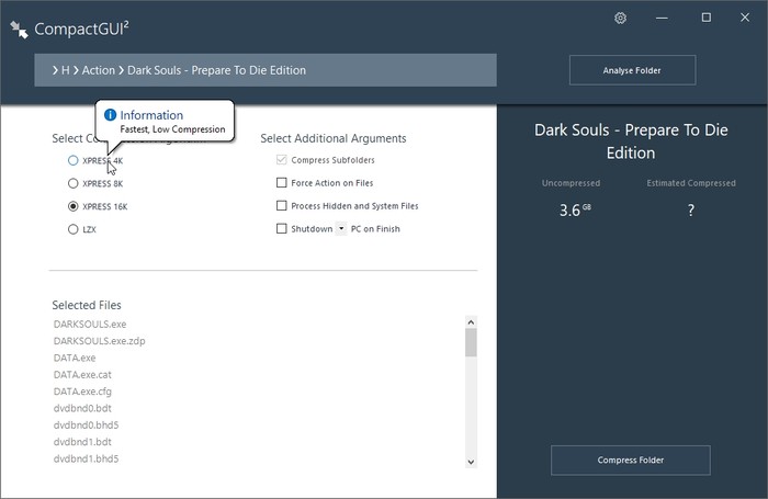Extend Hdd With Compactgui Compression Levels