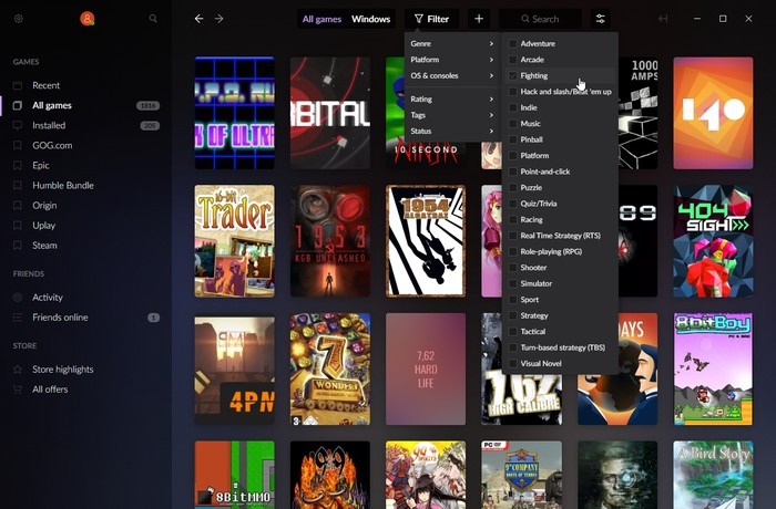 Gog Galaxy 2 Multiplatform Gaming Add Filters