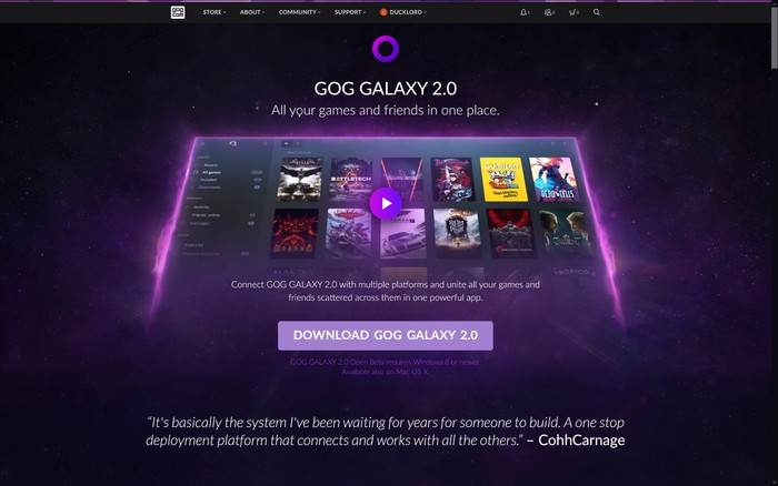 Gog Galaxy 2 Multiplatform Gaming Download
