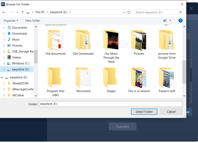 Moving Windows Programs Select Folder