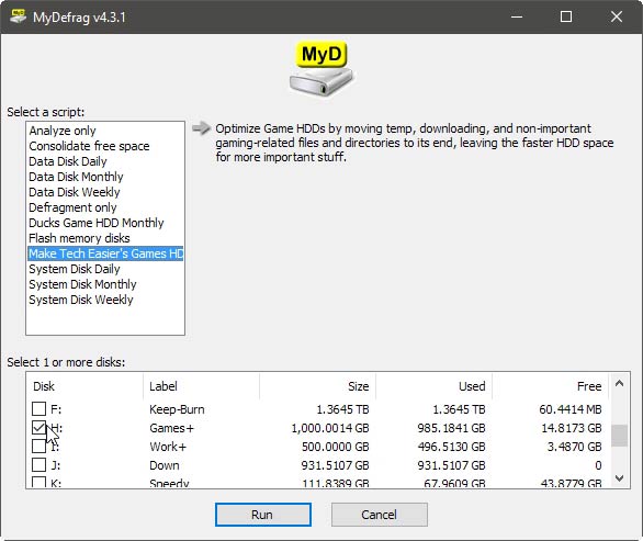 Mydefrag Your Way Run Mydefrag