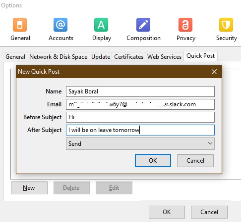 Postbox Email Client Gmail Slack Forwarding Quick Post