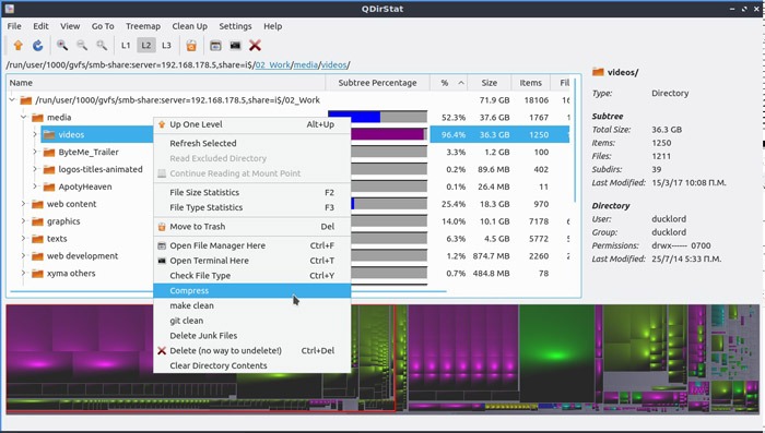 Qdirstat Reclaim Storage Compress Folder Qdirstat Reclaim Storage Compress Folder