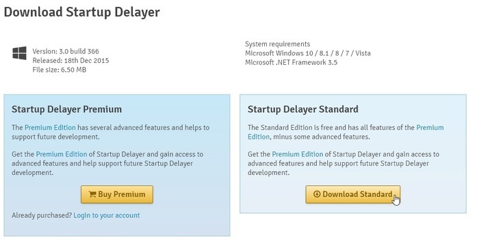 Startup Delayer Optimize Login Download Standard