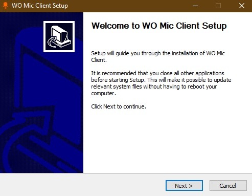 Wo Mic Client Setup