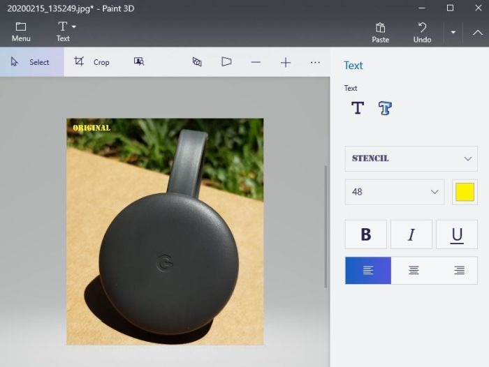 Add Watermark No Photoshop Paint3d