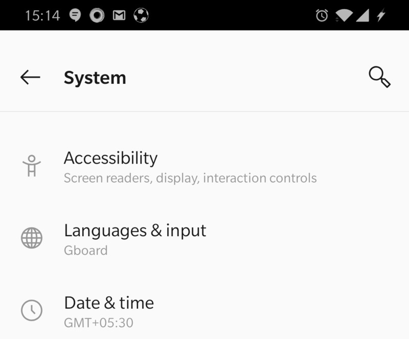 Android Date And Time Option