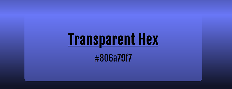 Color Models Transparent Hex