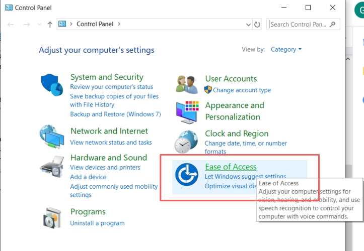 Disable Sticky Keys Control Panel Ease Of Access