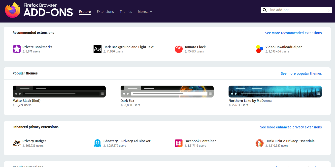 Firefox Addons Featured