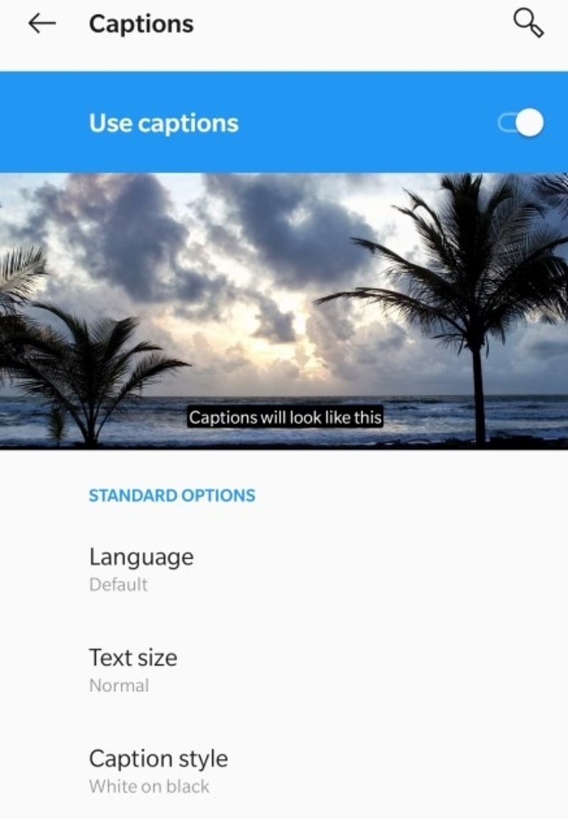 Live Captions Page
