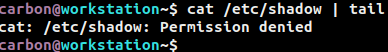 /etc/shadow permission denied