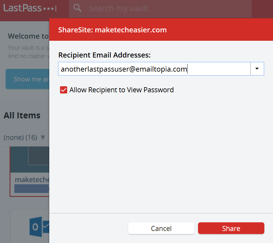 Secure Send Lastpass