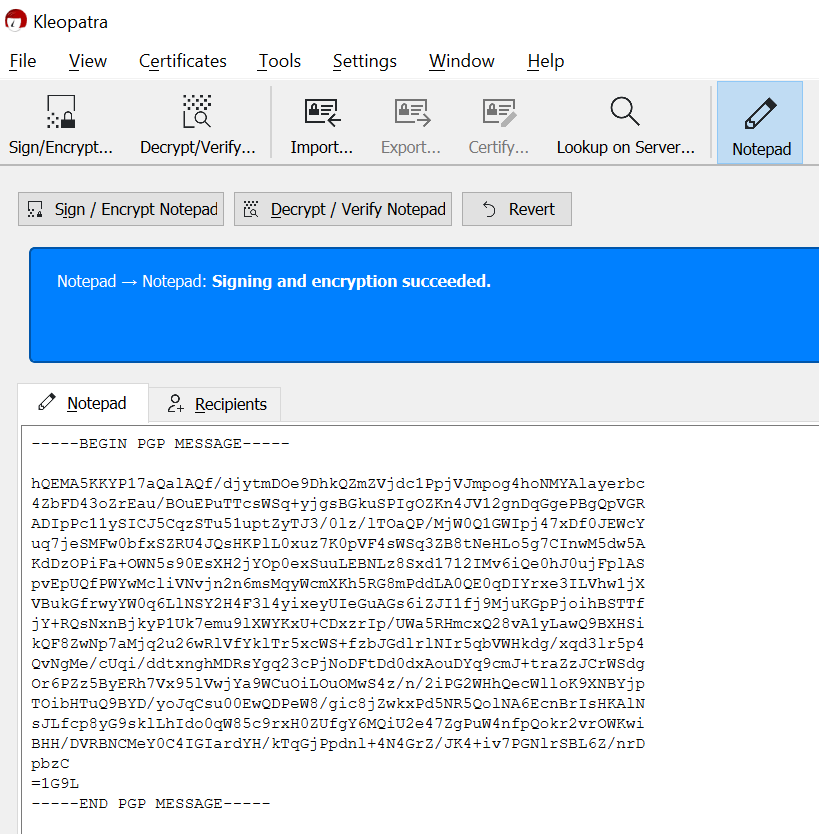 Secure Send Pgp Kleopatra