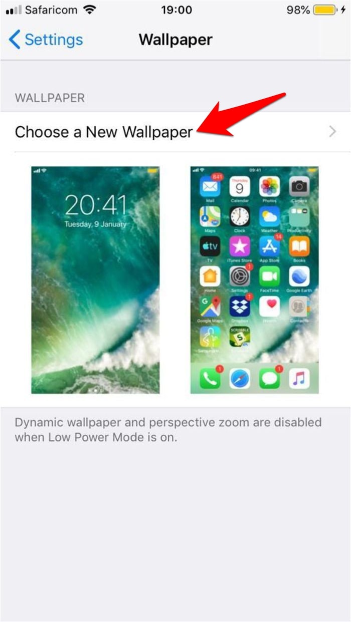 Set Live Wallpaper Iphone Choose New Wallpaper