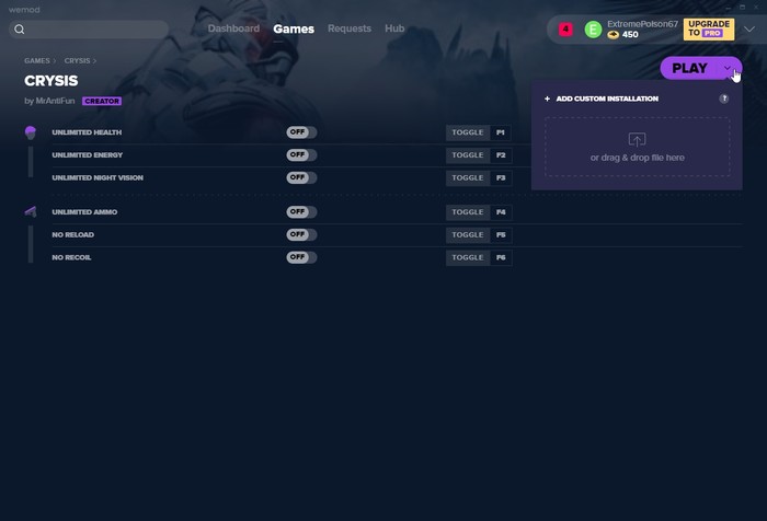 Wemod Custom Game Installation
