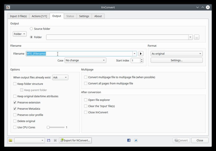 Xnconvert Batch Convert Output Filename