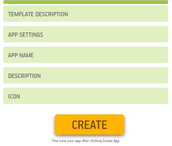 Appsgeyser Create Button