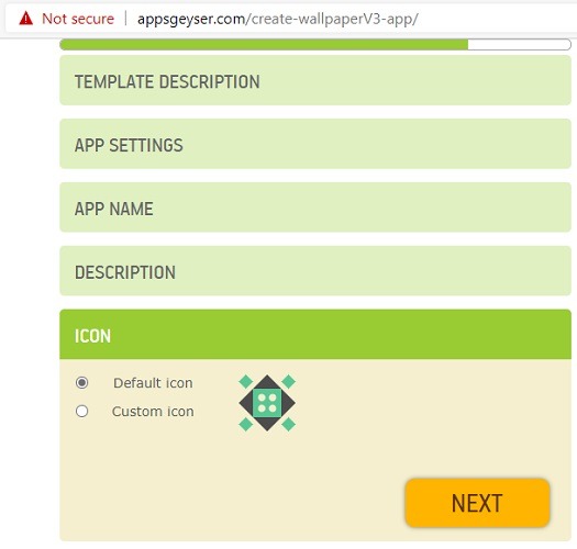 Appsgeyser Select An Icon