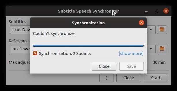 Autofix Subtitles With Subsync Failed