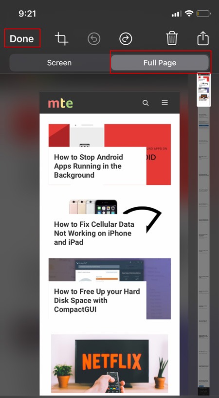 Full Page Screenshot Ios Full Page