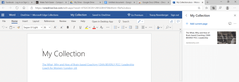 Microsoft Edge Collections Send To Word