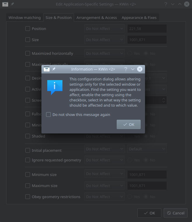 Organize Desktop With Kde Special App Settings Info