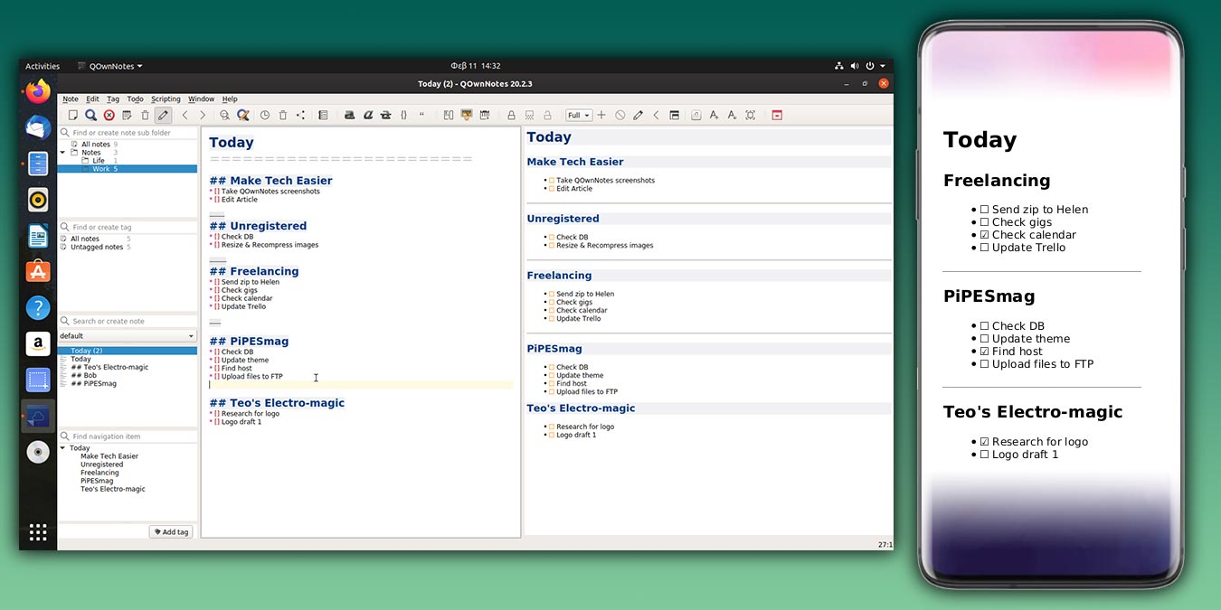 Get Organized with the Simple, Yet Powerful QOwnNotes