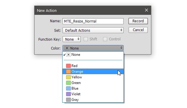 Ps Batch Process Action Color