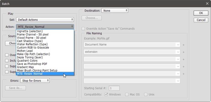 Ps Batch Process Batch Window Action