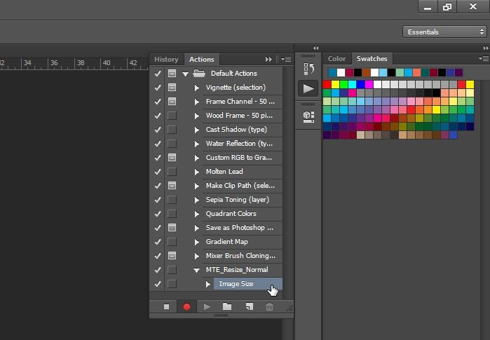 Ps Batch Process Image Size Action Entry