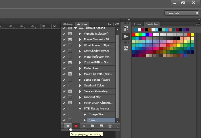 Ps Batch Process Stop Action Recording