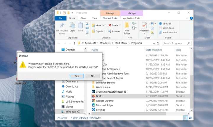Pin Website Shortcuts Firefox Windows Cant Create Shortcut
