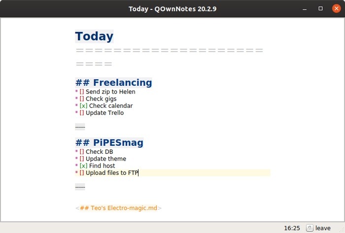 Qownnotes Review Notes Distraction Free Mode
