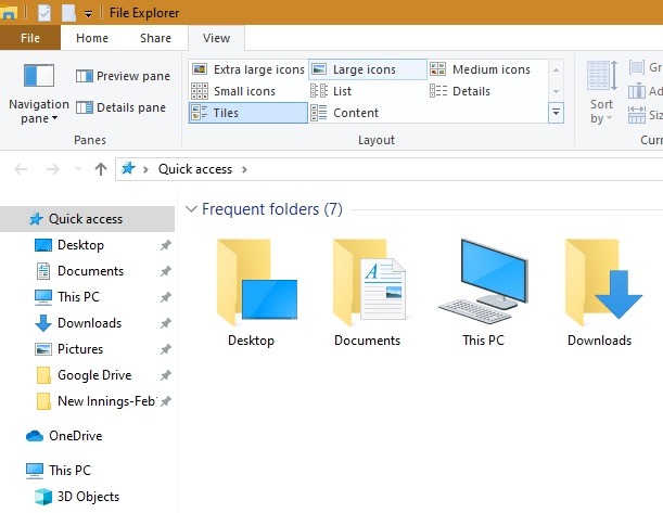Resize Desktop Icons Displays File Explorer Icons Size