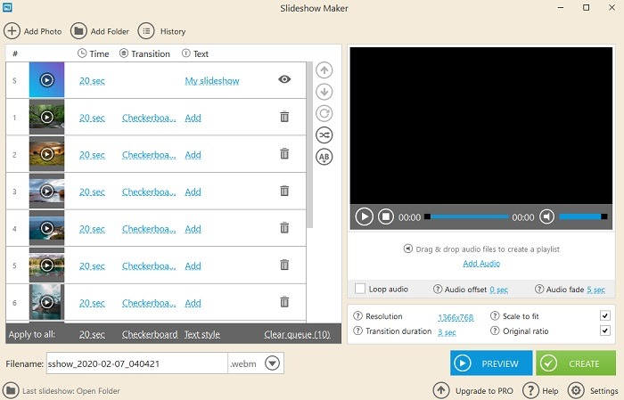 View Slideshow Windows 10 Icecream Slideshow Maker