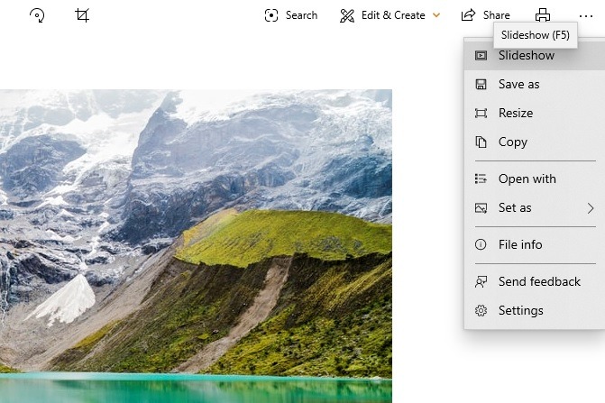 View Slideshow Windows 10 Photos App Slideshow Directly From Window