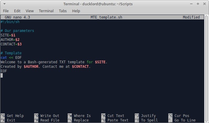 Bash Doc Templates Add The Text