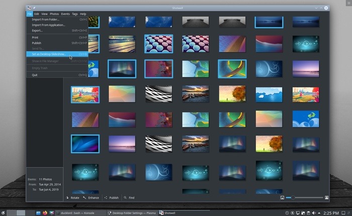 Best Linux Wallpaper Changers Shotwell Desktop Slideshow