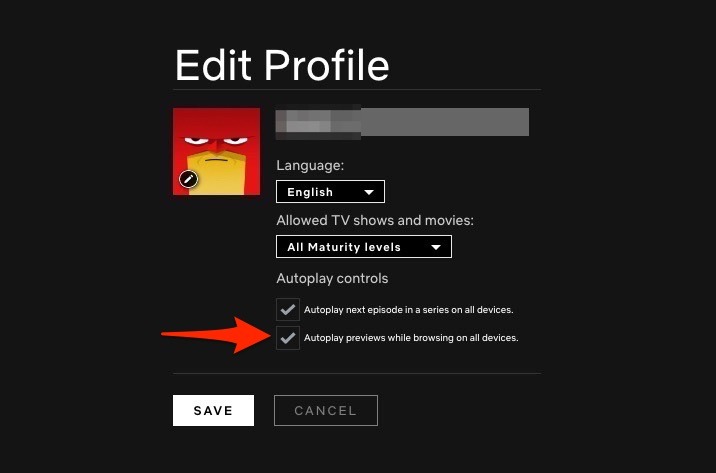 Disable Netflix Autoplay Preview Uncheck Autoplay