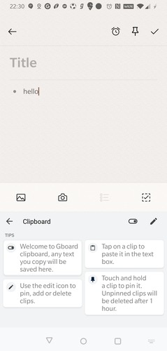 Gboard Clipboard Options