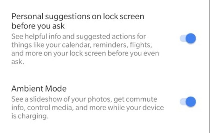 Google Assistant Ambien Mode